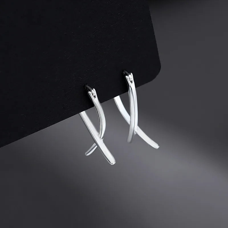 Trendy Jewelry Simply Earrings Unique Geometry Earrings For Women Gift Earings Fashion Jewelry Korean Silver Color Earrings